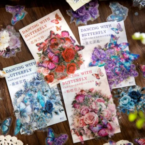 30 Pieces/Pack Pet Dance with Butterfly Series Sticker