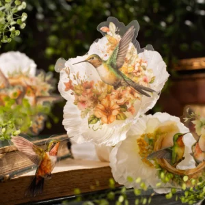 30 Pieces/Pack Pet Package Flower and Bird Collection Series Stickers