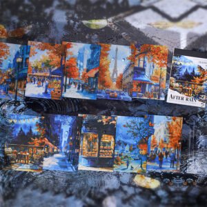 20pcs/pack After the Rain Series Rain Themed Aquascape Sticker Book