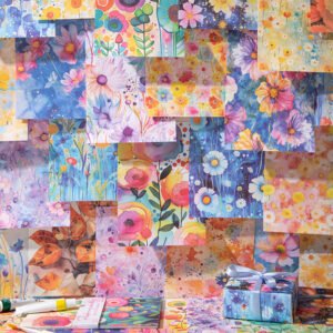 30 Sheets/pack Blurred Flower Series Watercolor Background Material Paper