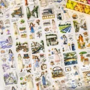 2M/1Roll Life Planner Series Career Theme Character Scenery Sticker Tape