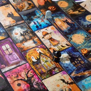 1M/Roll Celtic Town Series Dark Background Retro Tape Base