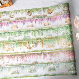 100CM/Roll Go Swinging Together Series Flower Vine Layout Material Theme Seamless Tape