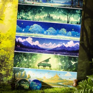 200M/Roll Dance with the Forest Series Original Creative Scenery Tape