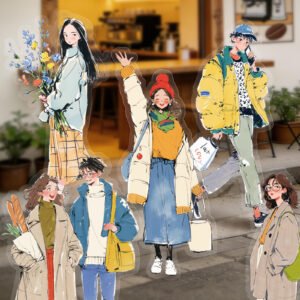 20 PCS PET Sticker Sheets Fashion Aesthetics Series