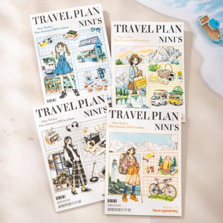 20 Sheets/pack Nini's Travel Plans Series Sticker Book