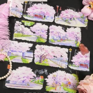 1M/Roll Spring Cherry Blossom Street PET Tape