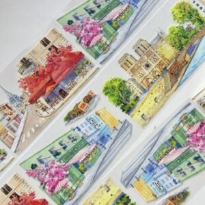 1M/Roll Parisian Streetscape PET Die-Cut Tape
