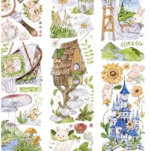 1M Sample Roll Masking Tape – Forest Journey (Holographic/Rainbow Foil)